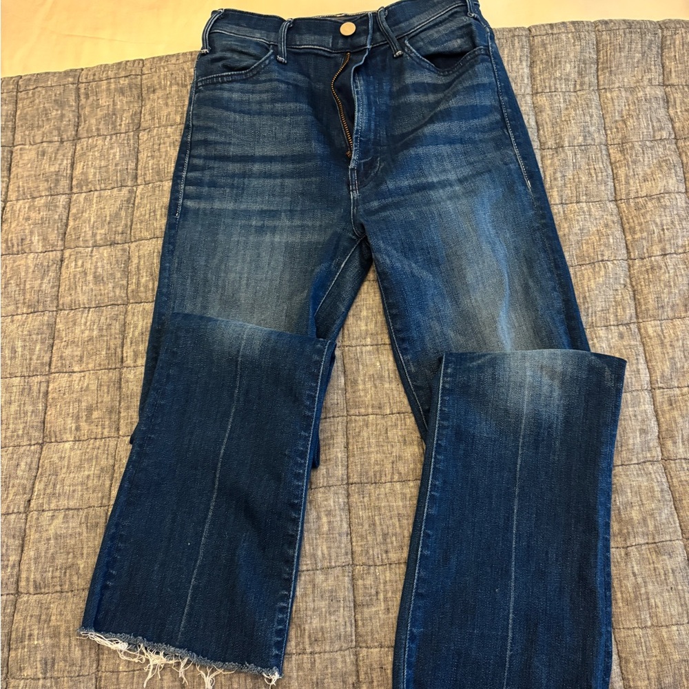Mother the hustler ankle fray jeans